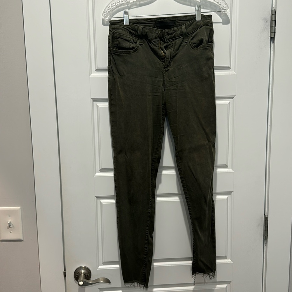 Joes dark green skinny jeans